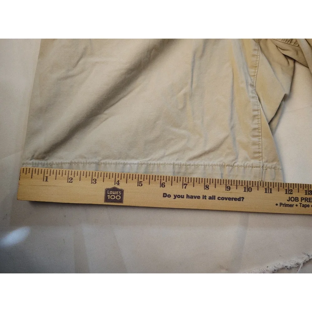 Banana Republic Mens Aiden Chino Shorts Sz 33 Khaki Tan Casual Preppy Flat Front